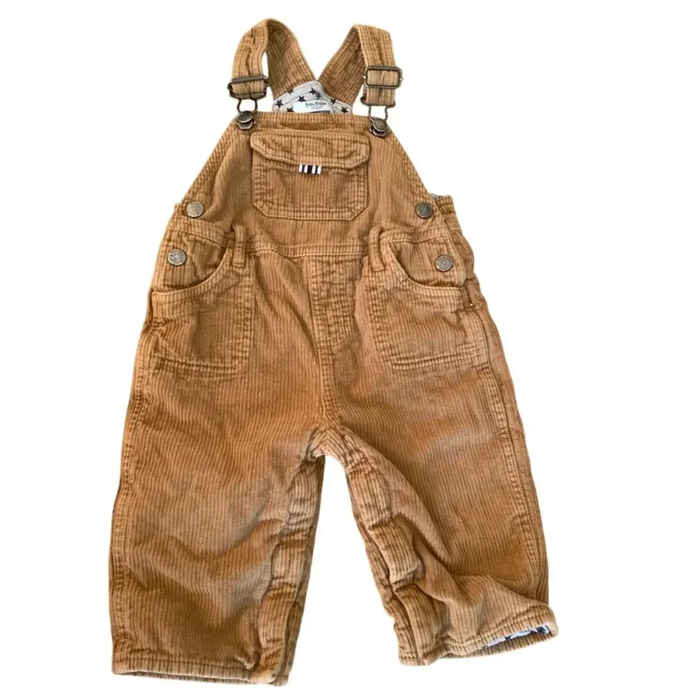 Baby‎ Boden Tan Corduroy Overalls size 12-18mo